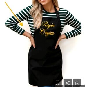 Ragin’ cajin   BBQ Apron Black NWOT 154